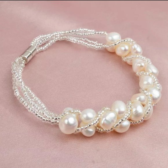 Natural Freshwater Baroque Pearl Set - Picture 4 of 11